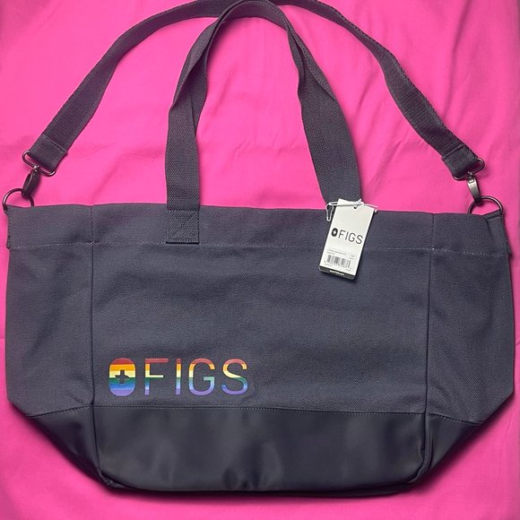 FIGS Laminated Tote Bag in Charcoal - Picture 1 of 11
